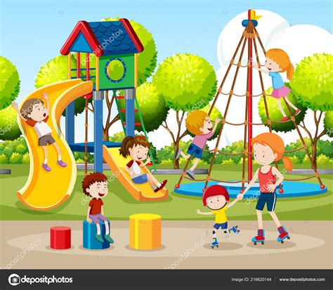 Clipart Of Kids Playing Outside