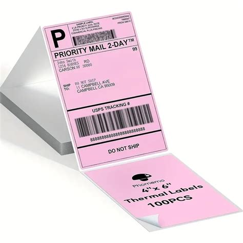 Phomemo 4x6 Thermal Direct Shipping Label 4x 6 Fan Fold Labels For Shipping Labels Barcodes ...