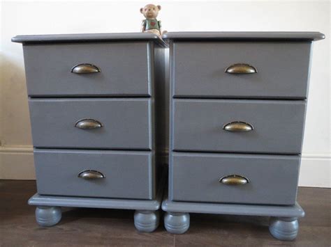 Pair of Dark Grey Bedside Tables / Cabinets with 3 drawers | in St Helens, Merseyside | Gumtree