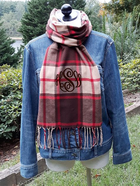 Monogrammed Scarves Personalized Scarf Monogram Scarf - Etsy