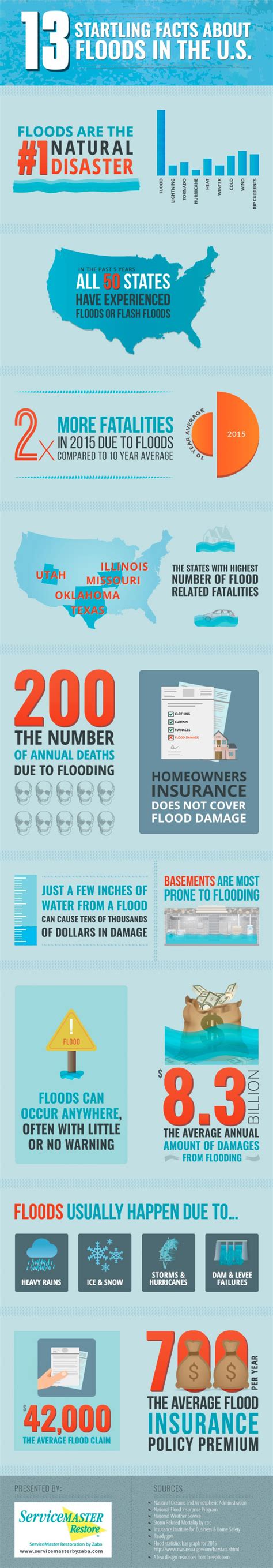 13 Interesting Facts about Floods Infographic | Facts about floods ...