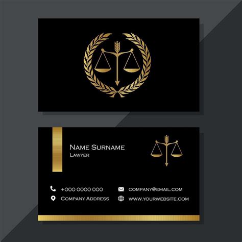 Elegant black and gold lawyer business card 3322532 Vector Art at Vecteezy