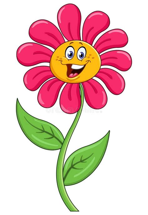 Cartoon flower stock vector. Image of cartoon, hand, flower - 19390472