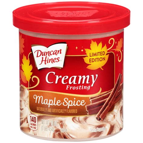 Duncan Hines Creamy Maple Spice Frosting 16 oz. Canister - Walmart.com ...