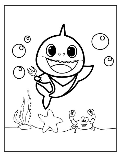 Printable Baby Shark Coloring Pages