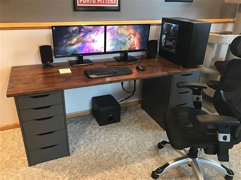 New IKEA desk and second monitor : battlestations