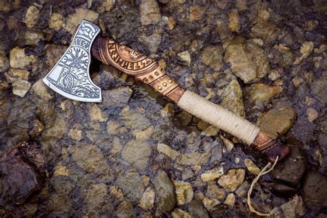 Handmade Viking Axe - Odin + Helm of Awe – VikingStyle