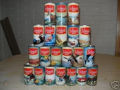 70's Schmidt Beer Cans Complete Outdoor Set (21) | #21654021