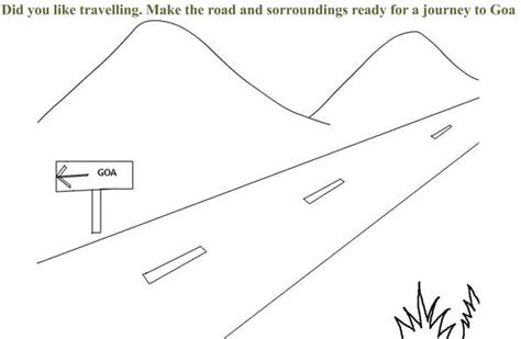 Road Coloring Page For Kids