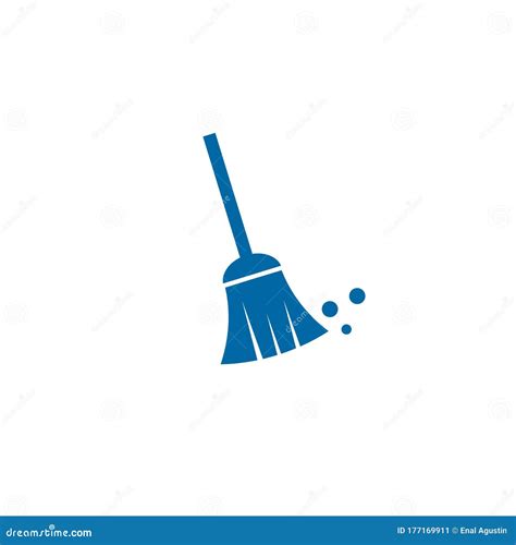 Broom Logo Design Icon Vector Template Stock Vector - Illustration of icon, domestic: 177169911