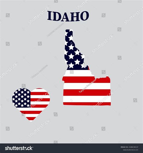 Idaho State Map American Flag Vector Stock Vector (Royalty Free) 2188238137 | Shutterstock