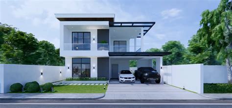 8m X 10m Modern House Plan 3 Bedrooms two Story Modern House Plans ...