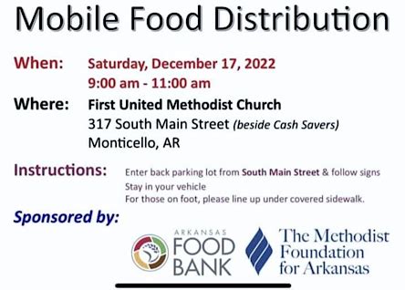 Food Distribution at FUMC, Saturday | Monticello Live