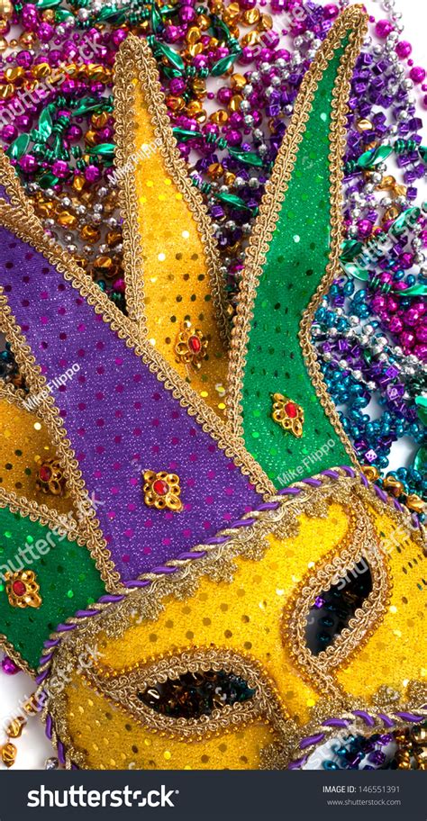 Yellow Mardi Gras Jester Mask Beads Stock Photo 146551391 | Shutterstock