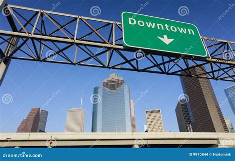 Downtown Houston stock photo. Image of offices, indication - 9970844