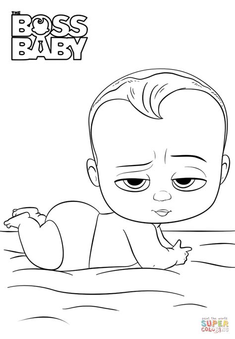 Boss Baby coloring page | Free Printable Coloring Pages