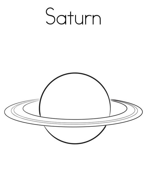 Saturn in Space Coloring Page - Free Printable Coloring Pages for Kids