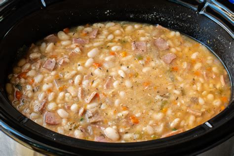 Slow Cooker Ham and Beans - The Magical Slow Cooker