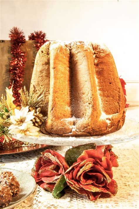 Italian Christmas Cake, Pandoro. Stock Image - Image of background, party: 106232811