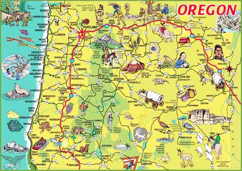 Printable Oregon Map With Cities - Printable Word Searches