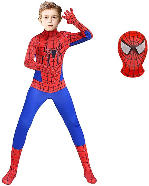Kids Spiderman Cosplay Suit The Amazing Spider-man Costume Zentai Bodysuit Superhero Jumpsuit ...