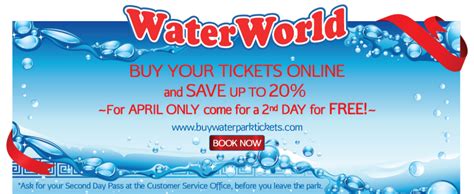 WaterWorld Themed Waterpark Online tickets offer - WaterWorld WaterPark