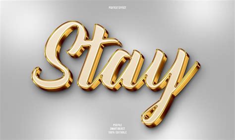 Free PSD | Stay 3D editable text effect