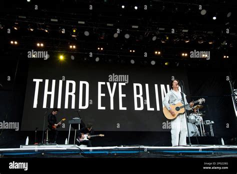 Stephan Jenkins of Third Eye Blind performs at the Innings Festival on Sunday, March 19, 2023 ...