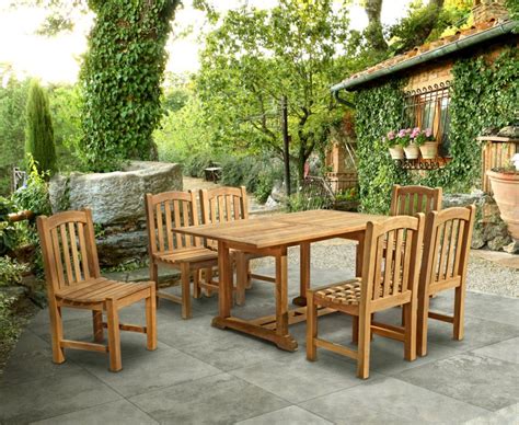 Hilgrove 6 Seater Rectangular Garden Table 1.5m & Clivedon Dining Chairs