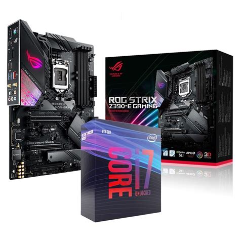 Bundle Deal: Intel Core i7 9700K CPU + ASUS ROG Strix Z390-E GAMING Motherboard - AC18325 ...