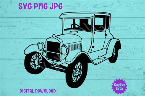 Antique Car SVG PNG JPG Cut Files | Transportation Illustrations ~ Creative Market