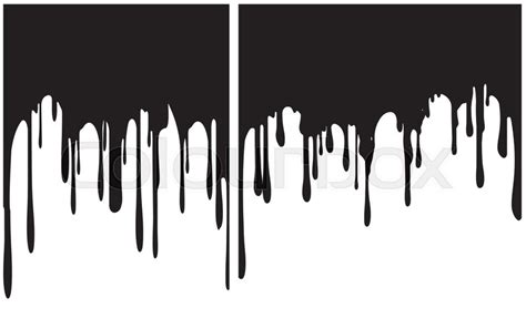 Pair of black paint drips. Vector ... | Stock vector | Colourbox