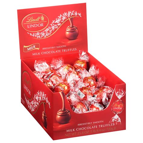 Buy Lindt LINDOR Milk Chocolate Candy Truffles, Milk Chocolate with Smooth, Melting Truffle ...