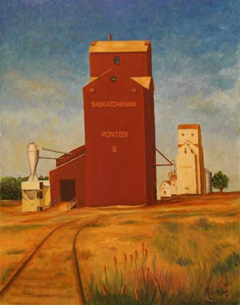 Grain Elevator 2 Painting by Walter Hurlburt | Saatchi Art