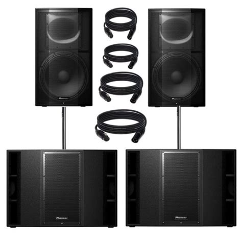 Pioneer DJ Pioneer DJ XPRS-12 & XPRS-215 9600W Active Sound System ...