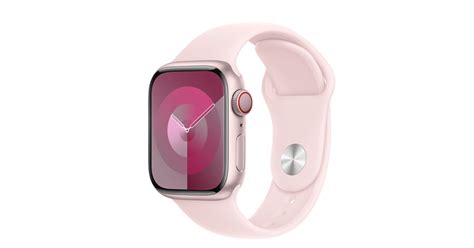 Buy Apple Watch Series 9 GPS + Cellular, 41mm Pink Aluminium Case with Light Pink Sport Band - S ...