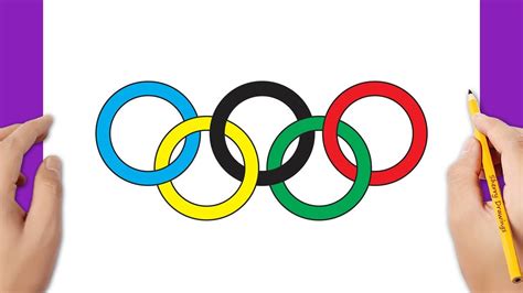 How to draw Olympic Games symbol