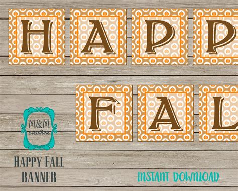 HAPPY FALL Digital Banner Instant Download - Etsy New Zealand