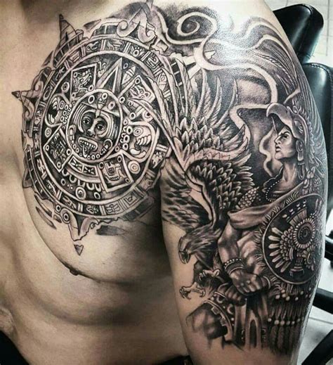 37 Ideas para Tatuajes de Guerreros Aztecas • 2024