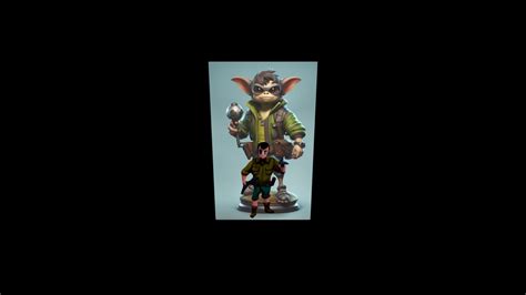 a cartoon character holding a metal object In th - Download Free 3D model by klrxyz [8392d1b ...