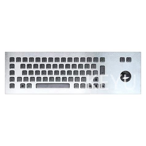 Braille keyboard with trackball, stainless steel keyboard