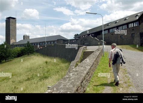 A visitors is pictured at the Ordensburg Vogelsang castle at Eiffel ...