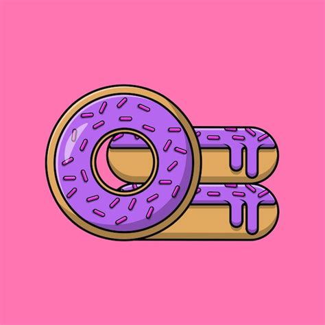 Premium Vector | Doughnut cartoon vector icons illustration