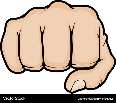 Fist bump giving a front angle Royalty Free Vector Image