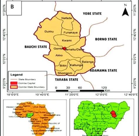 Map of Gombe state, Nigeria [14]. | Download Scientific Diagram