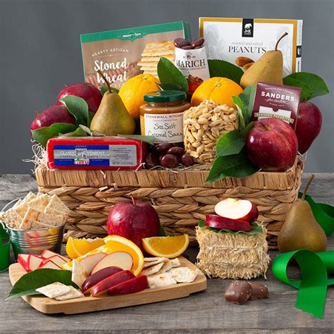 Orchard's Abundance: Fruit & Snacks Gift Basket - Gift Baskets for Delivery