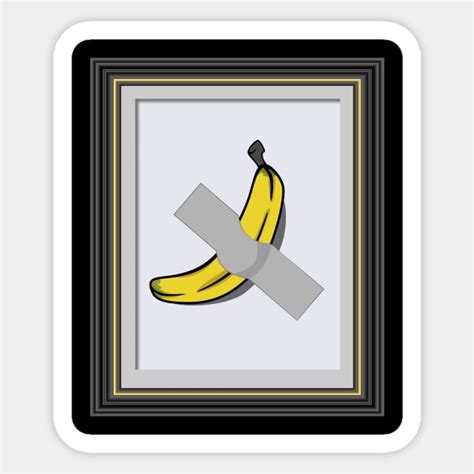 Banana Duct Taped To Wall Framed - Art Basel Banana - Sticker | TeePublic