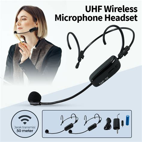 Arael UHF Wireless Microphone Headset Mini Portable Tour Guide - HX ...