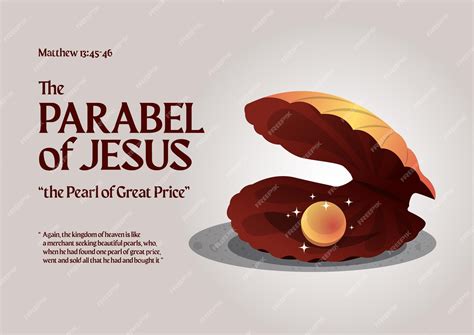 Premium Vector | Parable of Jesus Christ about the Pearl of Great Price