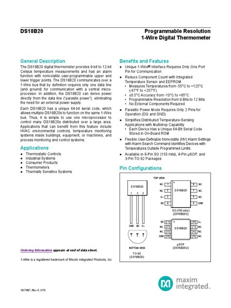 Temperature Sensor Data Sheet